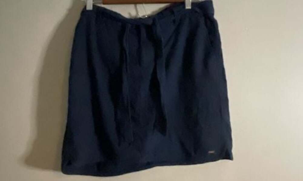 Tommy Hilfiger Women's Navy Blue Tie-Waist Skirt Size M